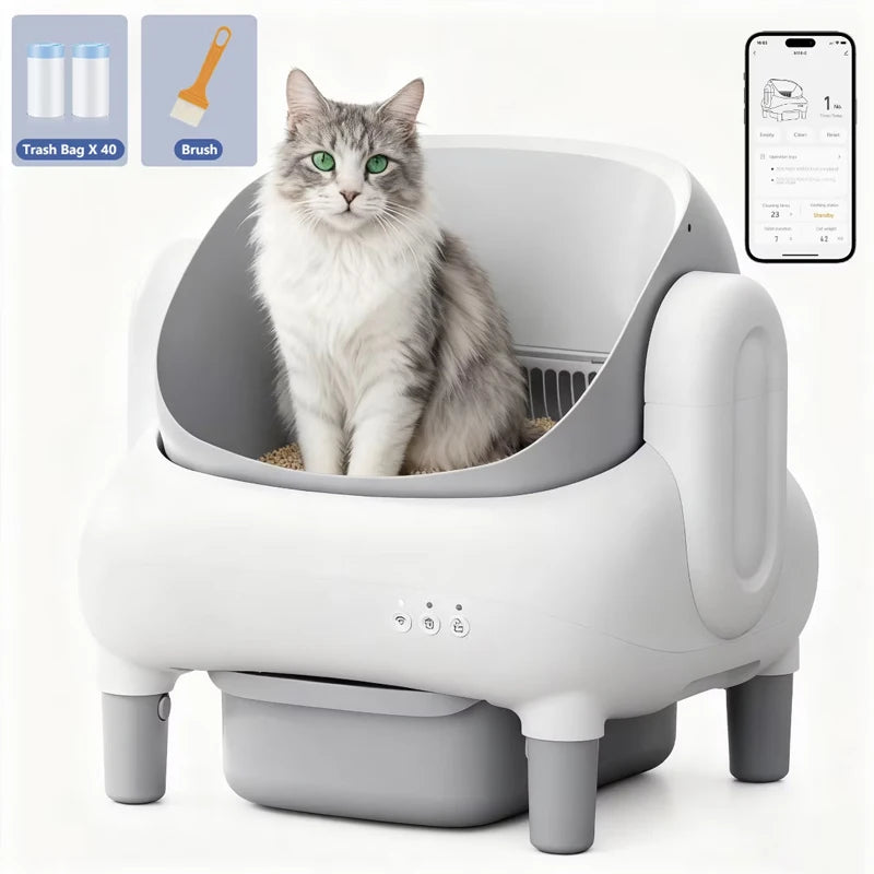 Self Cleaning Automatic Cat Litter Box With App Control
