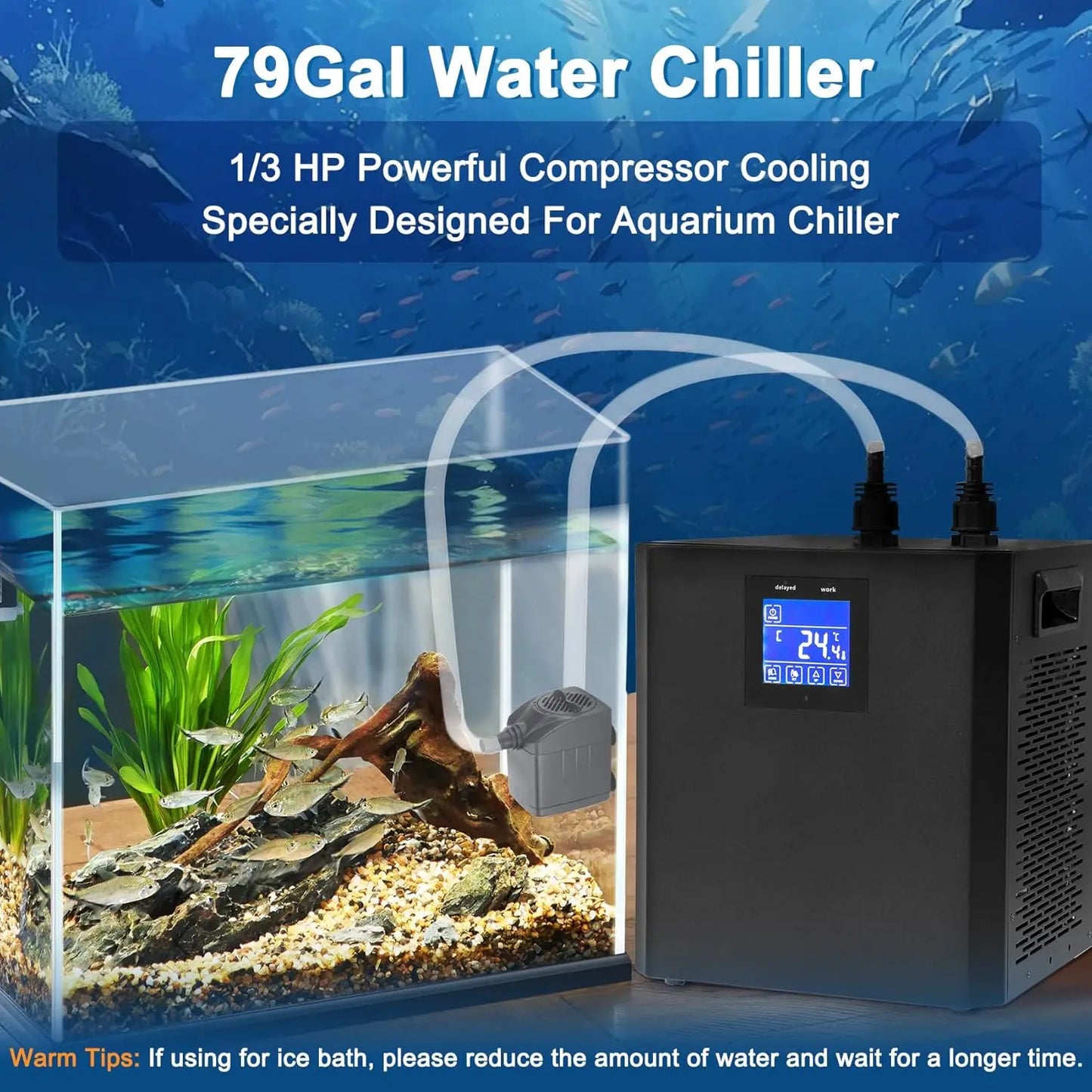 Aquarium Chiller For Fish Tank Hydroponic Water Cooler