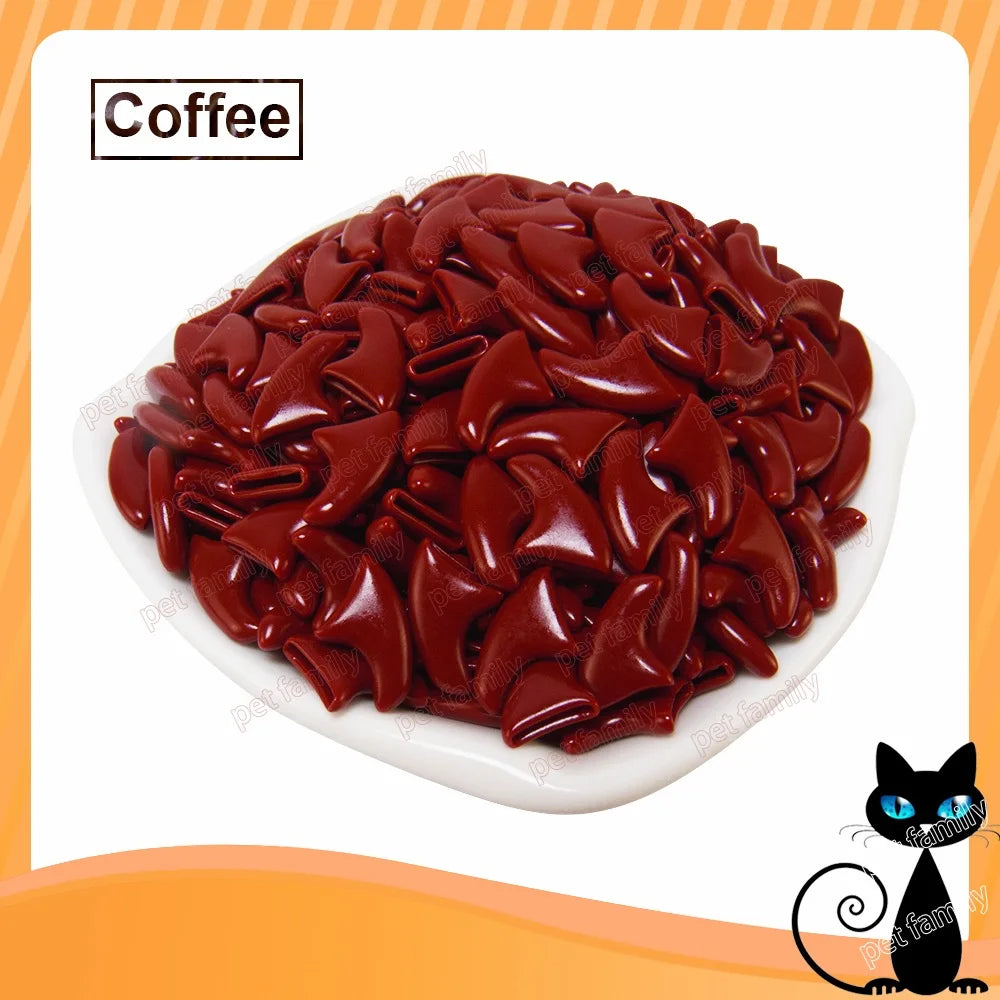 100pcs / lot Cat Nail CapsSoft Nail Protector soft cat pawControl Pets Silicon Nail caps  with free 5Adhesive Glue + 5Applicator