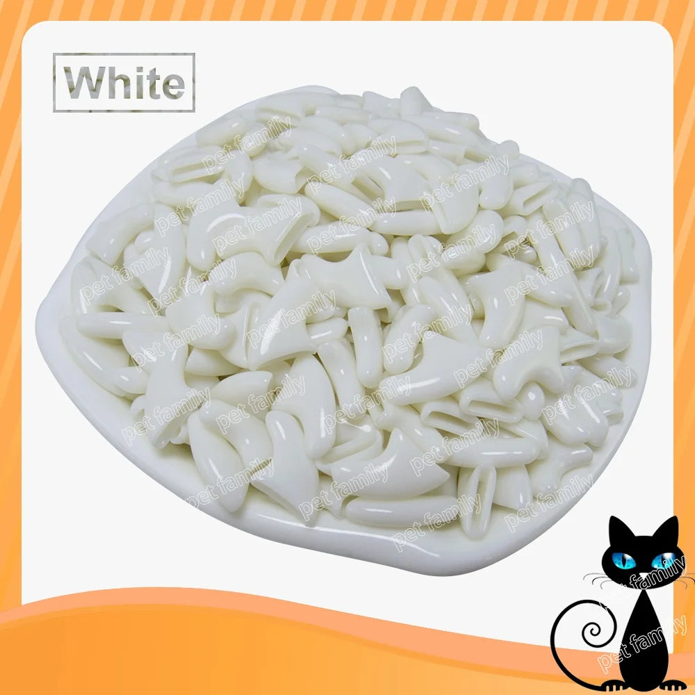 100pcs / lot Cat Nail CapsSoft Nail Protector soft cat pawControl Pets Silicon Nail caps  with free 5Adhesive Glue + 5Applicator