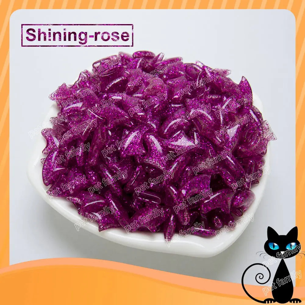 100pcs / lot Cat Nail CapsSoft Nail Protector soft cat pawControl Pets Silicon Nail caps  with free 5Adhesive Glue + 5Applicator