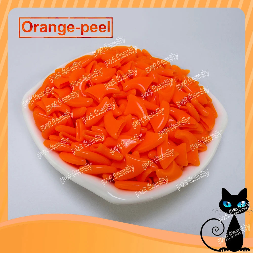 100pcs / lot Cat Nail CapsSoft Nail Protector soft cat pawControl Pets Silicon Nail caps  with free 5Adhesive Glue + 5Applicator