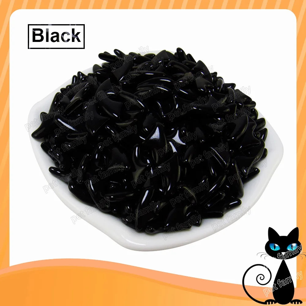 100pcs / lot Cat Nail CapsSoft Nail Protector soft cat pawControl Pets Silicon Nail caps  with free 5Adhesive Glue + 5Applicator