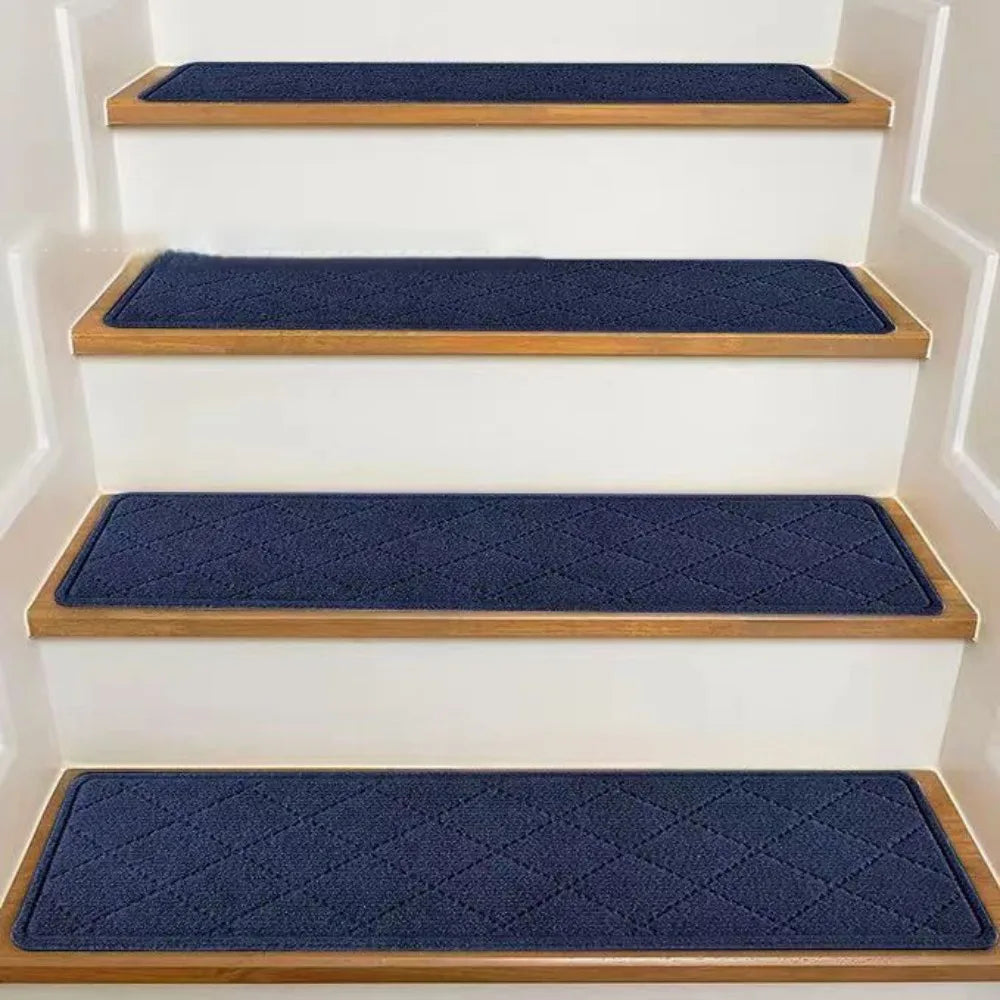 1pc Trendy Non-Slip Stair Treads Self-adhesive 8x30 Inch Stair Mats Reusable Washable Stair Runner Rugs Indoor Use