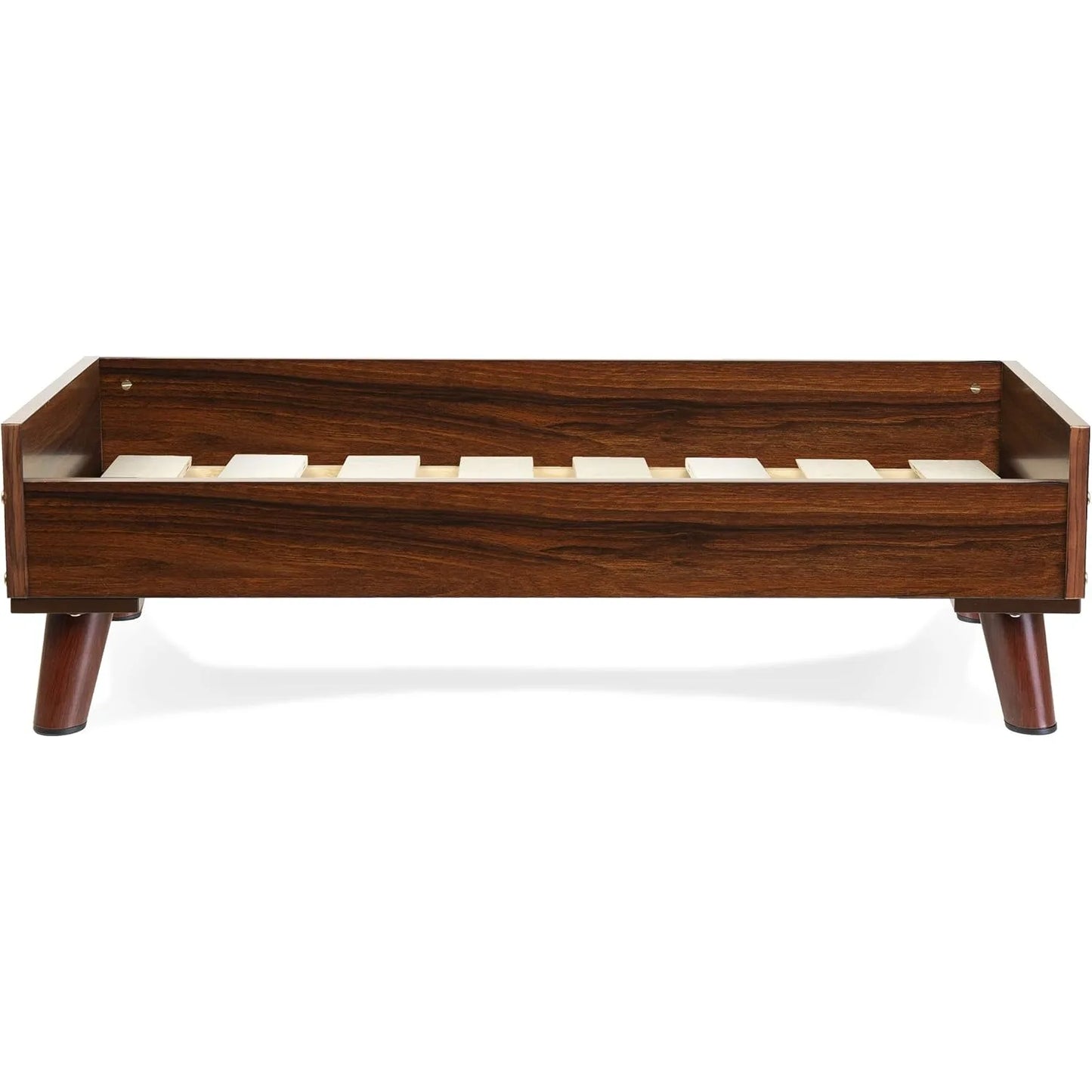ZUIJI Elevated Dog Bed Frame Mid Century Modern Walnut