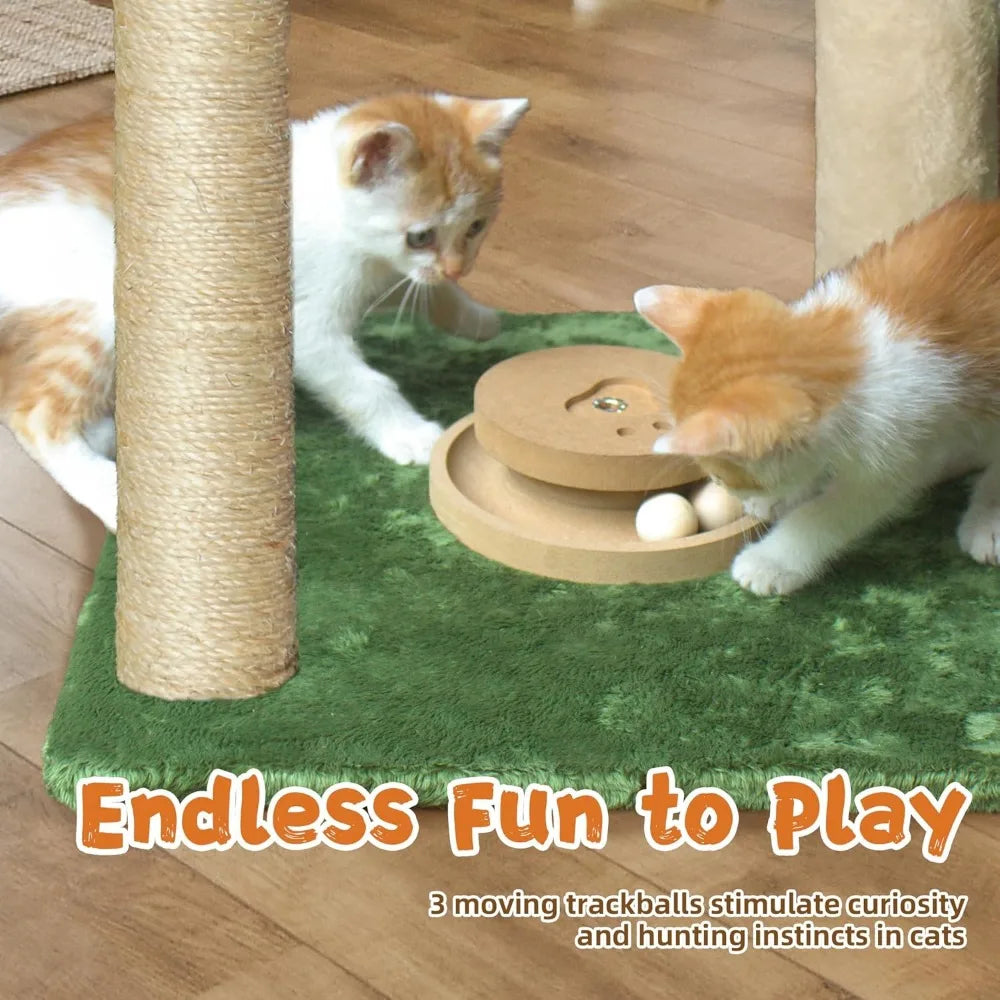 Breed Compact Cat Tree With Hammock And Scratching Post
