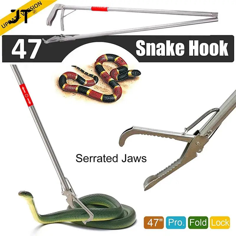 Jetting Foldable Snake Tongs Stainless Steel Reach Tool