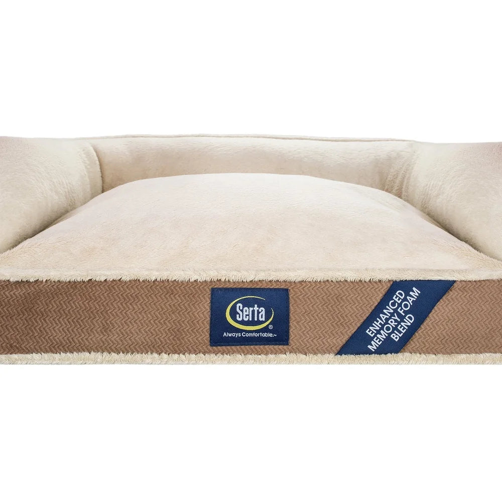Pet furniture Dog Couch Bed with Bolster Orthopedic Support Machine Washable Cover