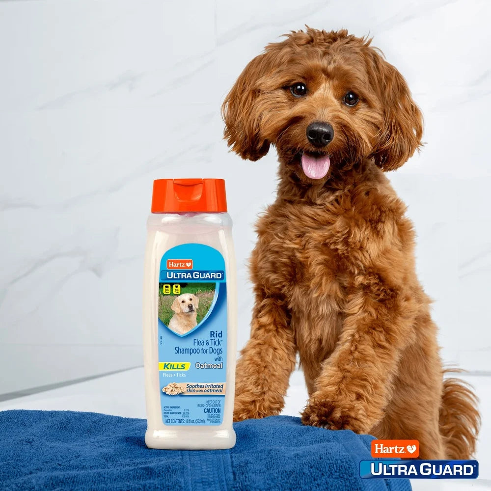 XMSJ UltraGuard Flea Tick Oatmeal Dog Shampoo Vanilla Scent
