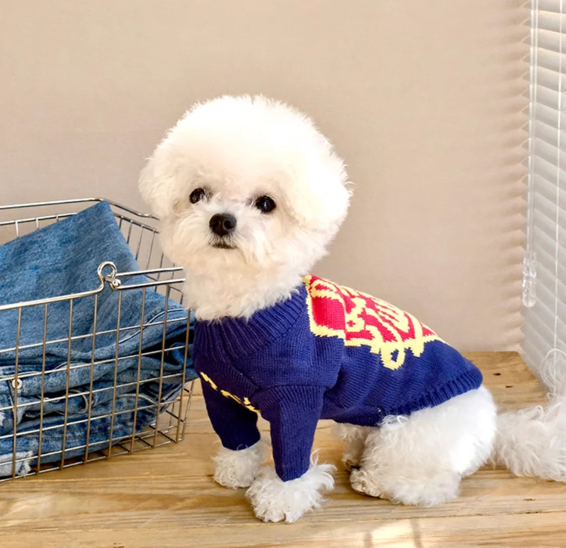 Cute French Fries Printed Cotton Pet Sweater Jacket