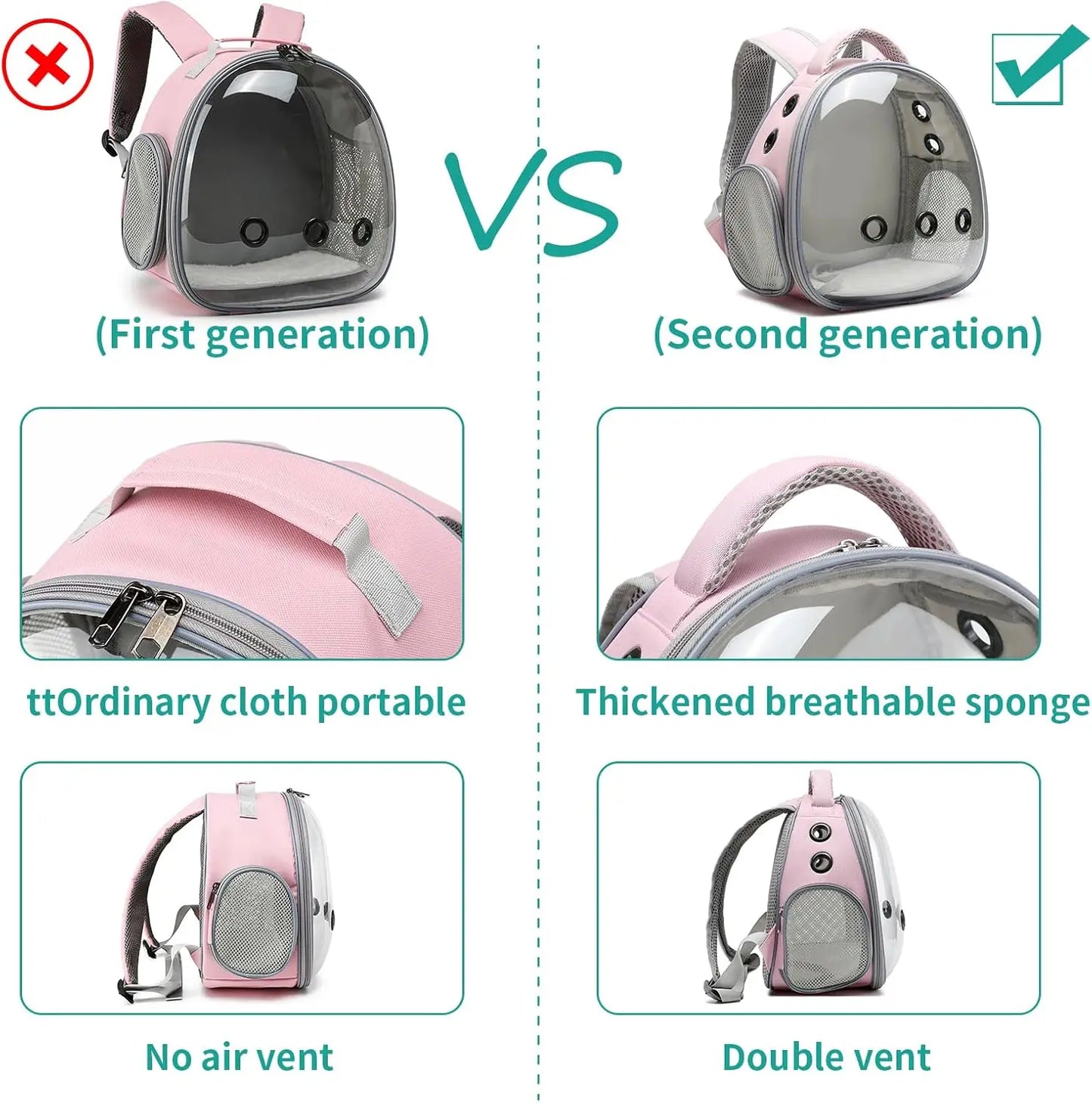 CN Fujian Bird Backpack Carrier For Parrots Acrylic Bubble