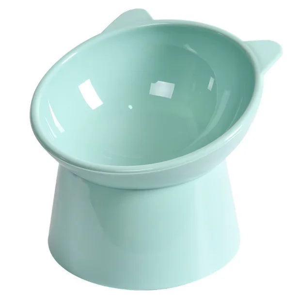 DIAMRI Cat Ear Elevated Bowls Set With Anti Slip Base
