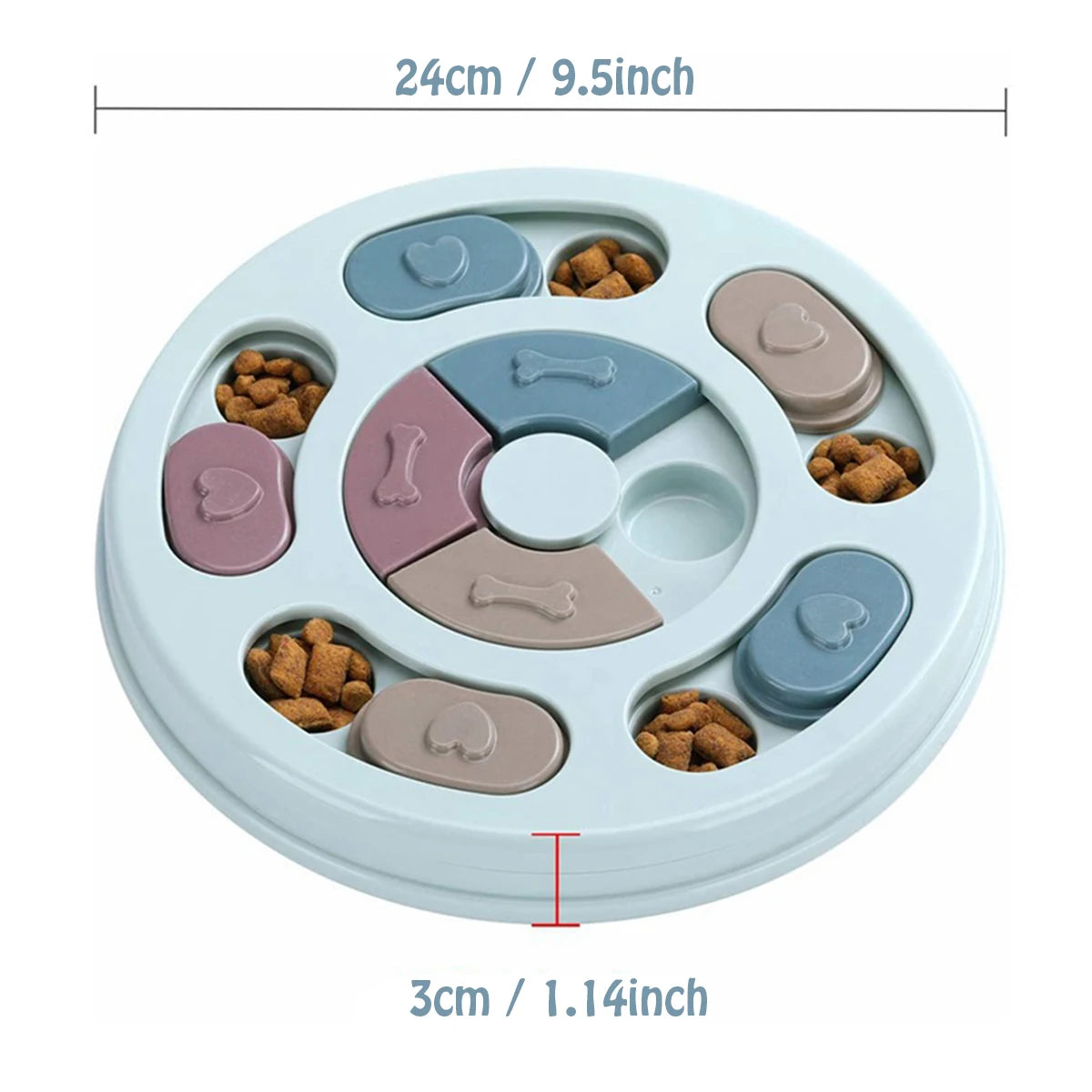Dog Slow Feeder Hiding Bowl Educational Toy For Interactive Feeding