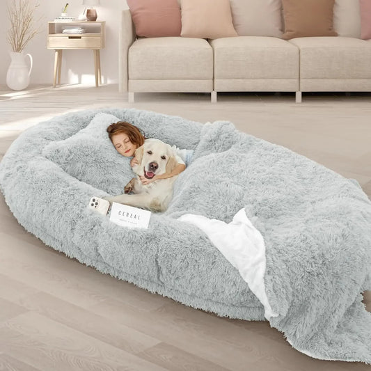 XMSJ Memory Foam Human Dog Bed for AdultsOnly and Pets