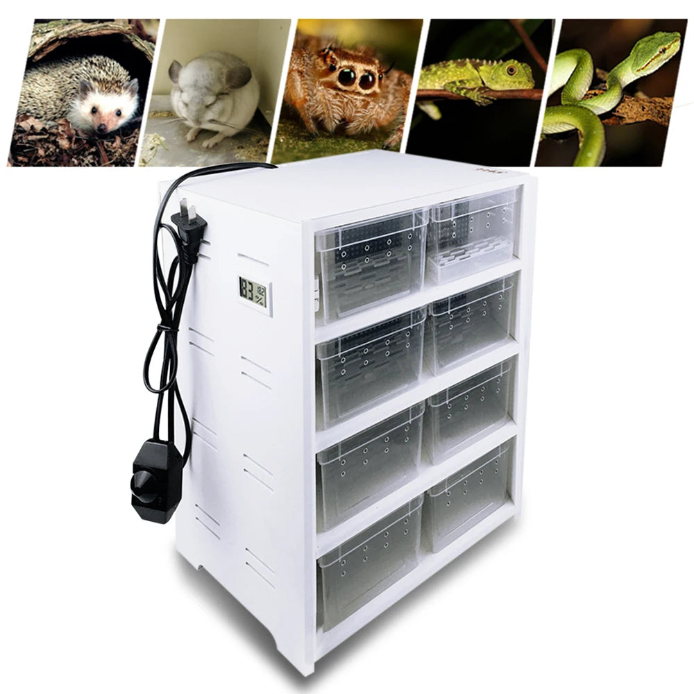 Critter Craze25 8 Grid Reptile Enclosure With Heating Pad