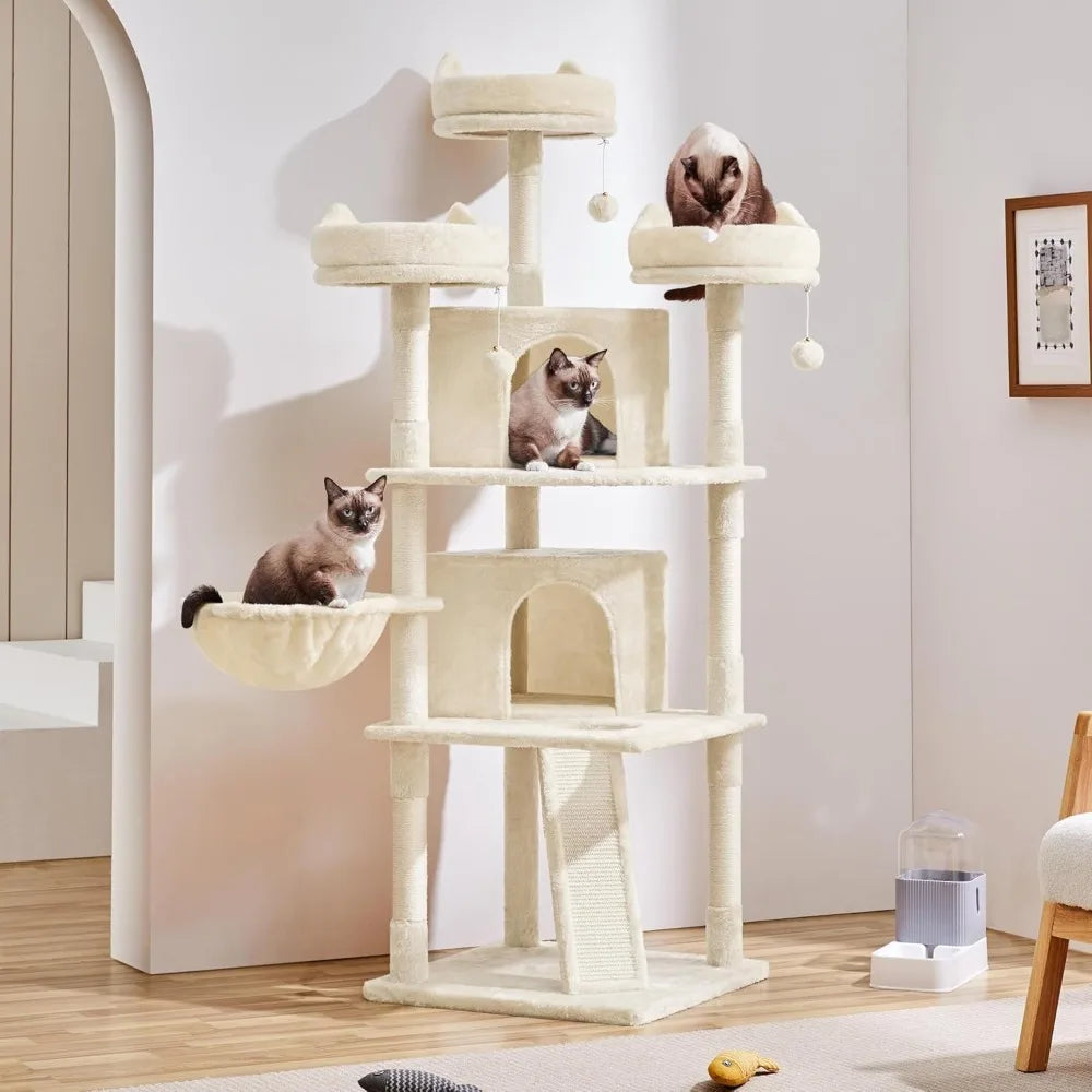 ZHIYONGBreed Cat Tree Multilevel Condo For Indoor Cats