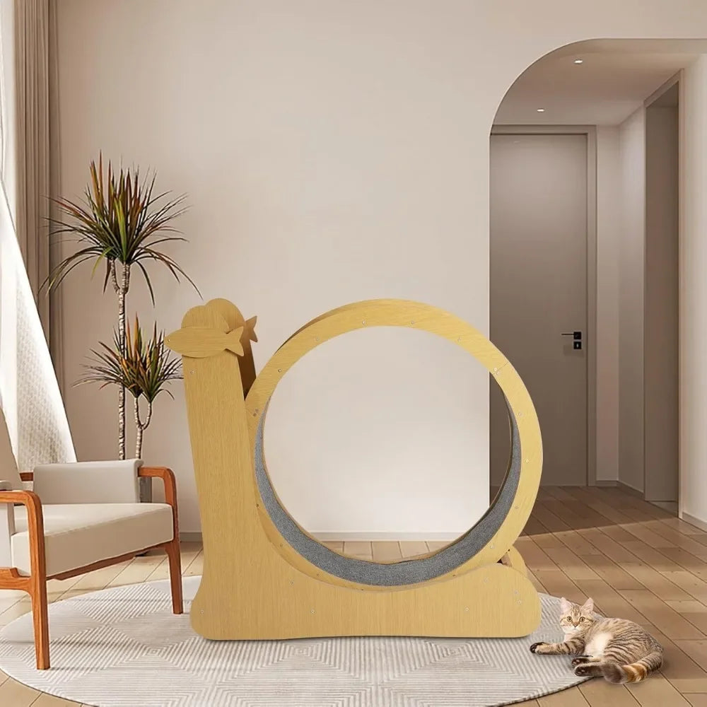 GUANGBAI Cat Exercise Wheel Treadmill For Pets Wooden