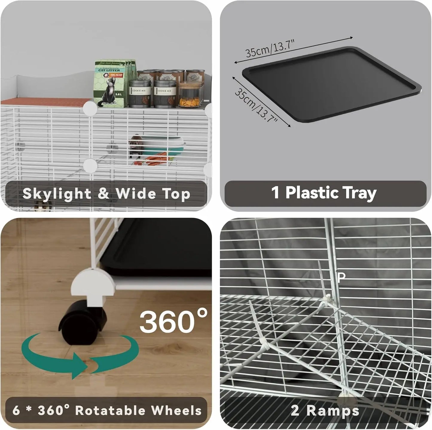 Hign Concerned Guinea Pig Cages Indoor On Wheels 3 Tier Cage