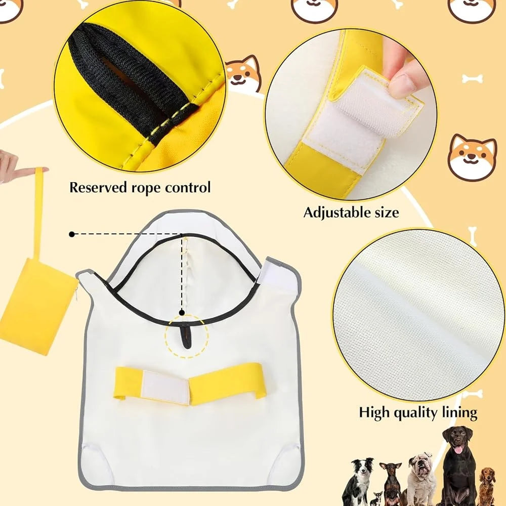 High Concerned Dog Raincoat Waterproof Transparent Hood