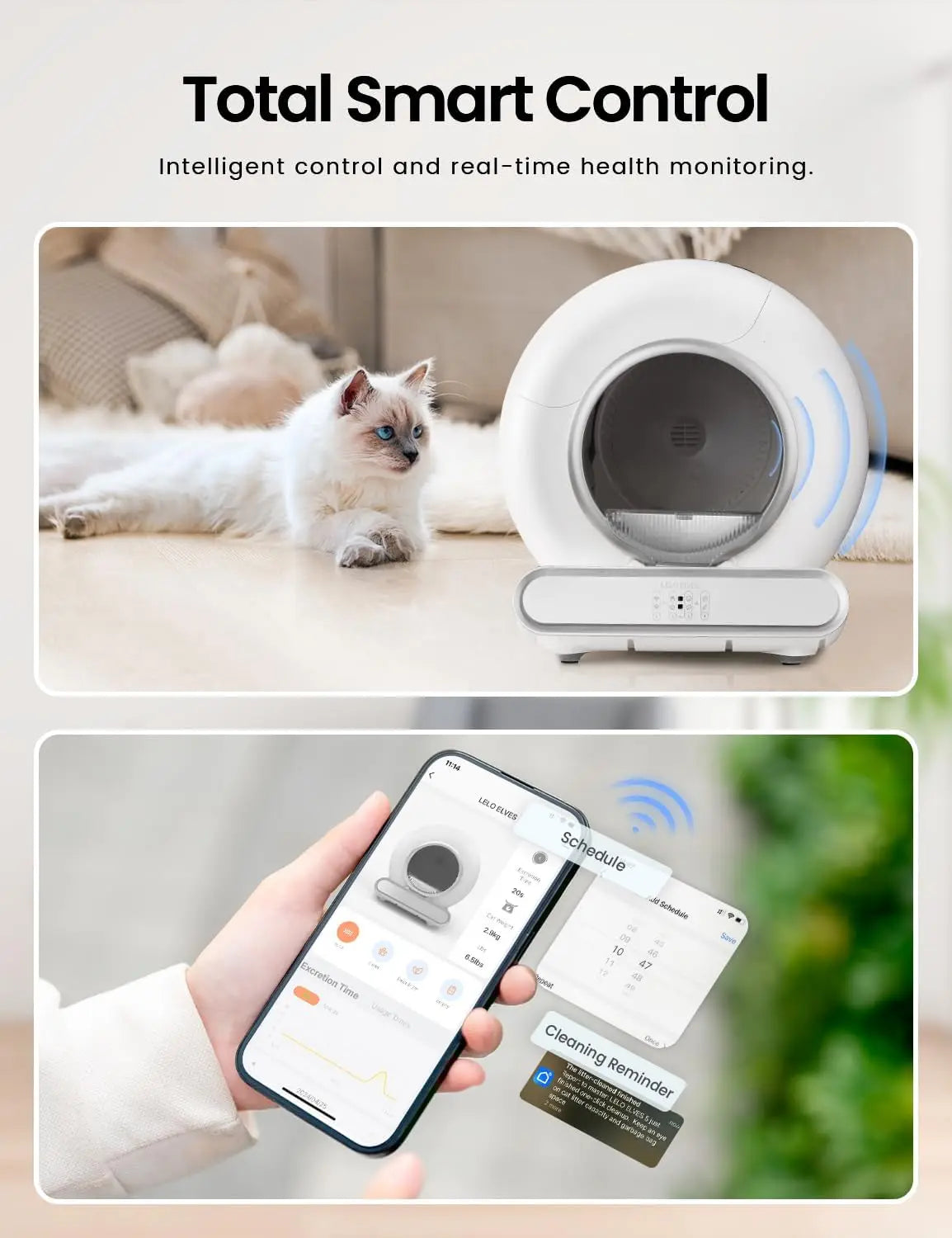 LELO ELVES Self Cleaning Cat Litter Box With APP Control