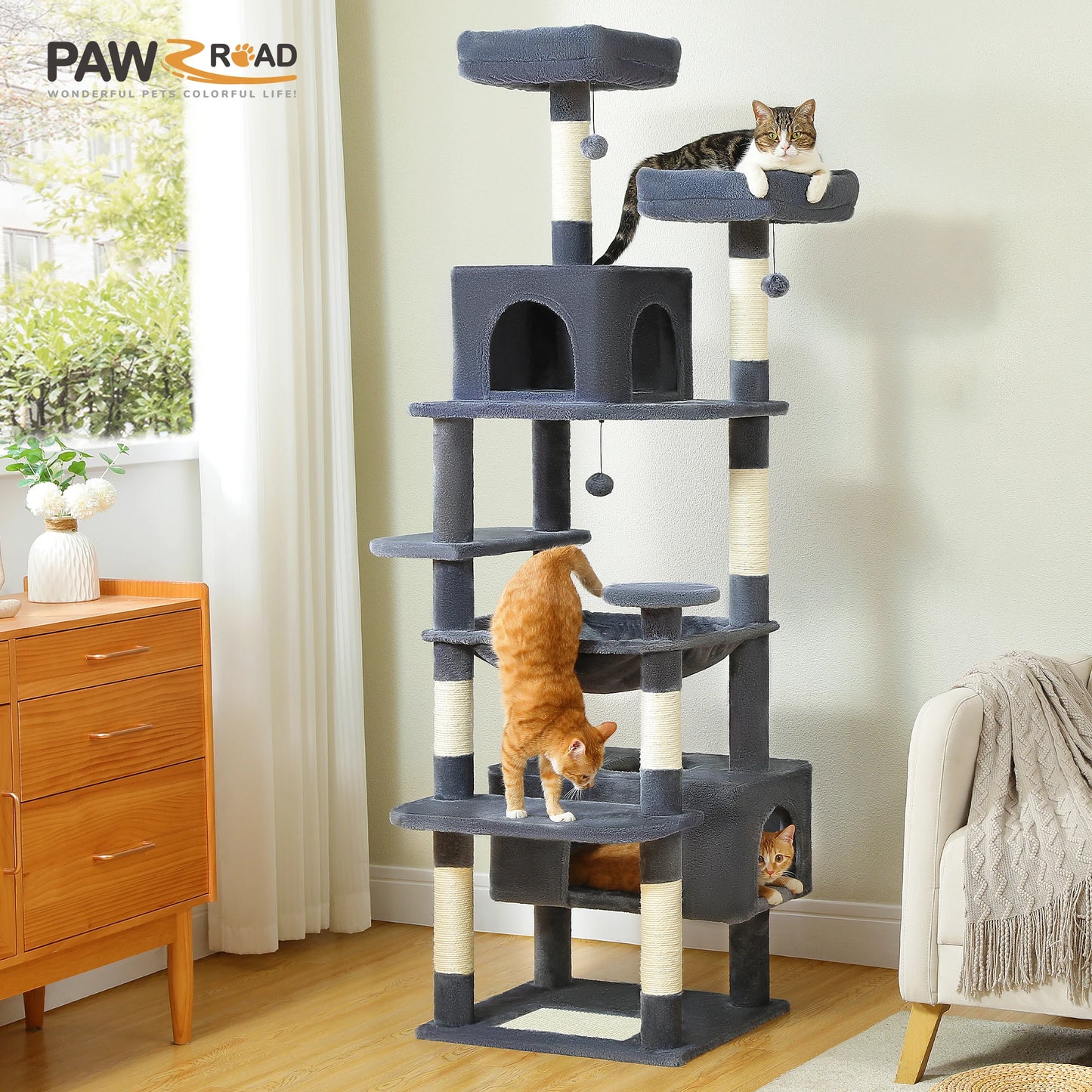 PAWZ Road Cat Tree Indoor Cats Sisal Scratching Posts