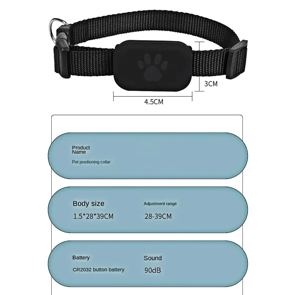 Hign Concerned Dog GPS Tracker Adjustable Collar For Pets