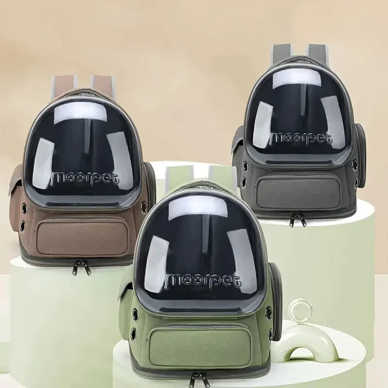 1pc Transparent Pet Carrier Bag Outdoor Travel Backpack for Cats Small Dogs Breathable Ventilated Cat Carrying Bag Pet Supplies