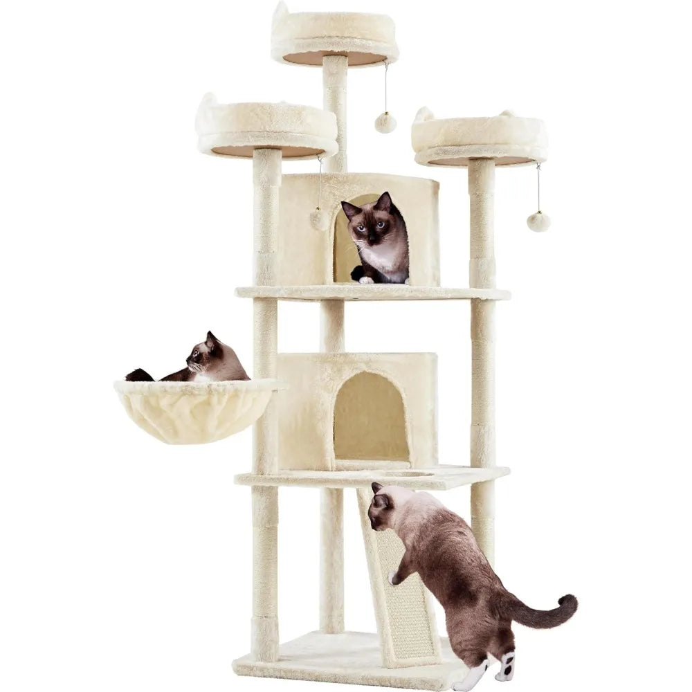 ZHIYONGBreed Cat Tree Multilevel Condo For Indoor Cats