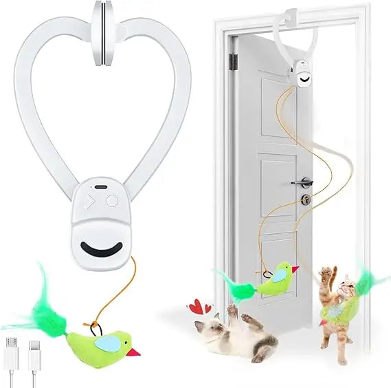 Hign Concerned Interactive Cat Toy Automatic Feather Wand