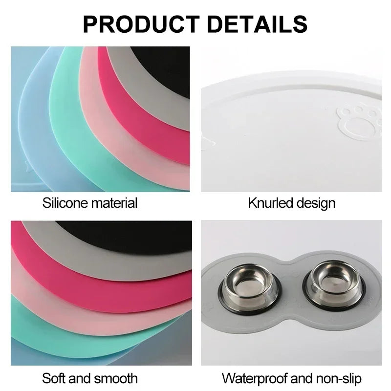 Hign Concerned Pet Feeding Mat Cloud Shape Silicone Bowl