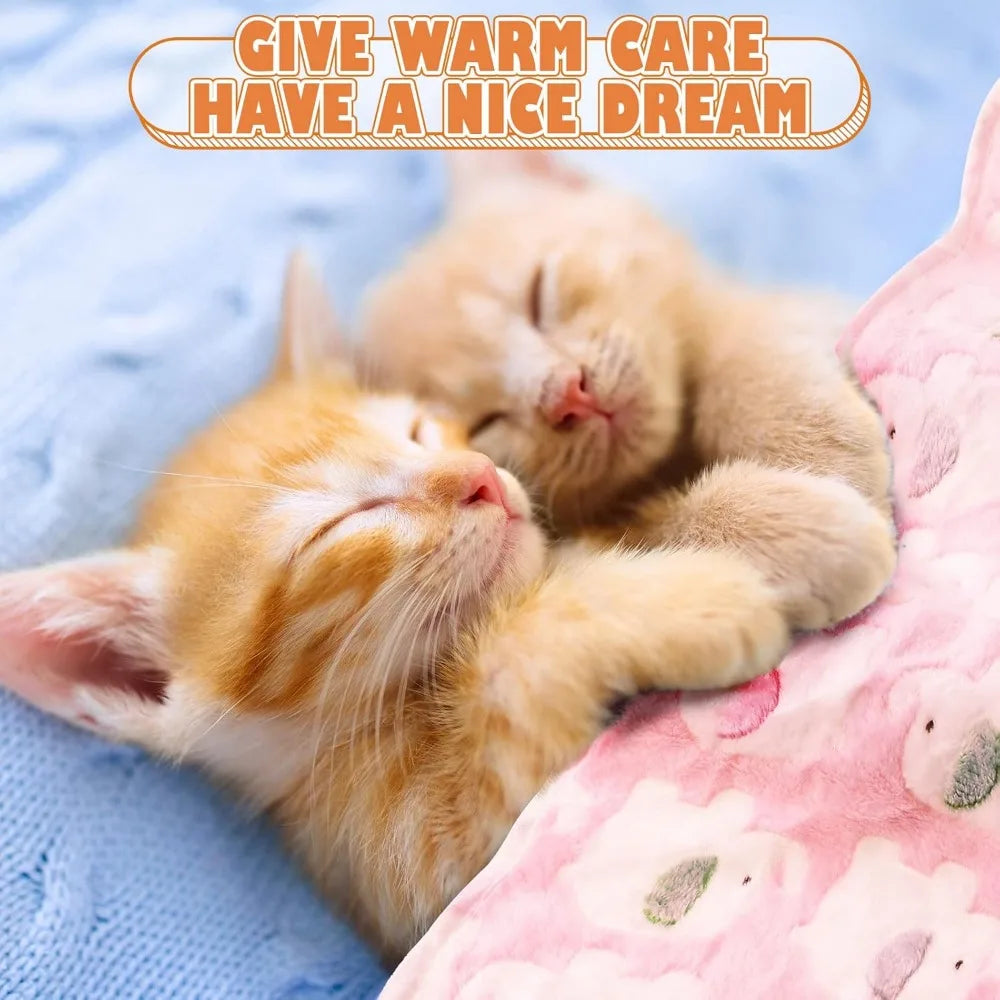18 Pack Fleece Pet Blankets Bulk Cozy Warm Sleep Mats