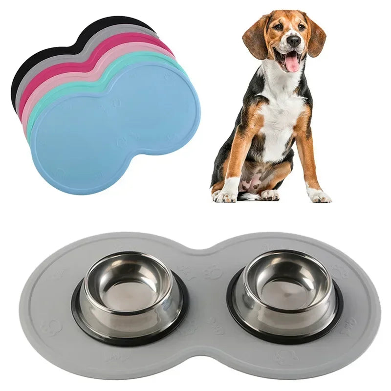 Hign Concerned Pet Feeding Mat Cloud Shape Silicone Bowl