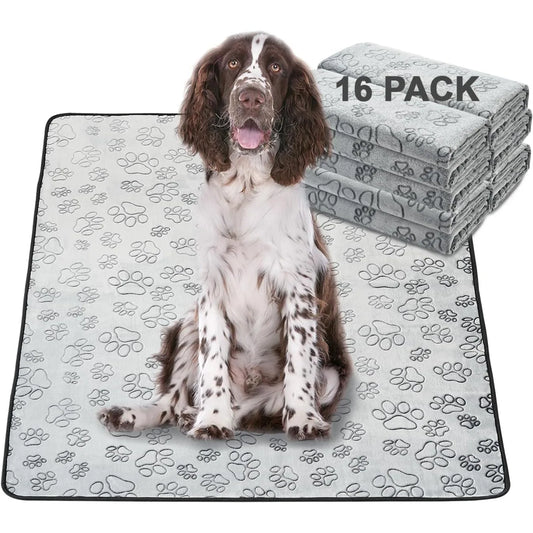 ZUIJI Reusable Pee Pads 16 Pack Non Slip Training Mats