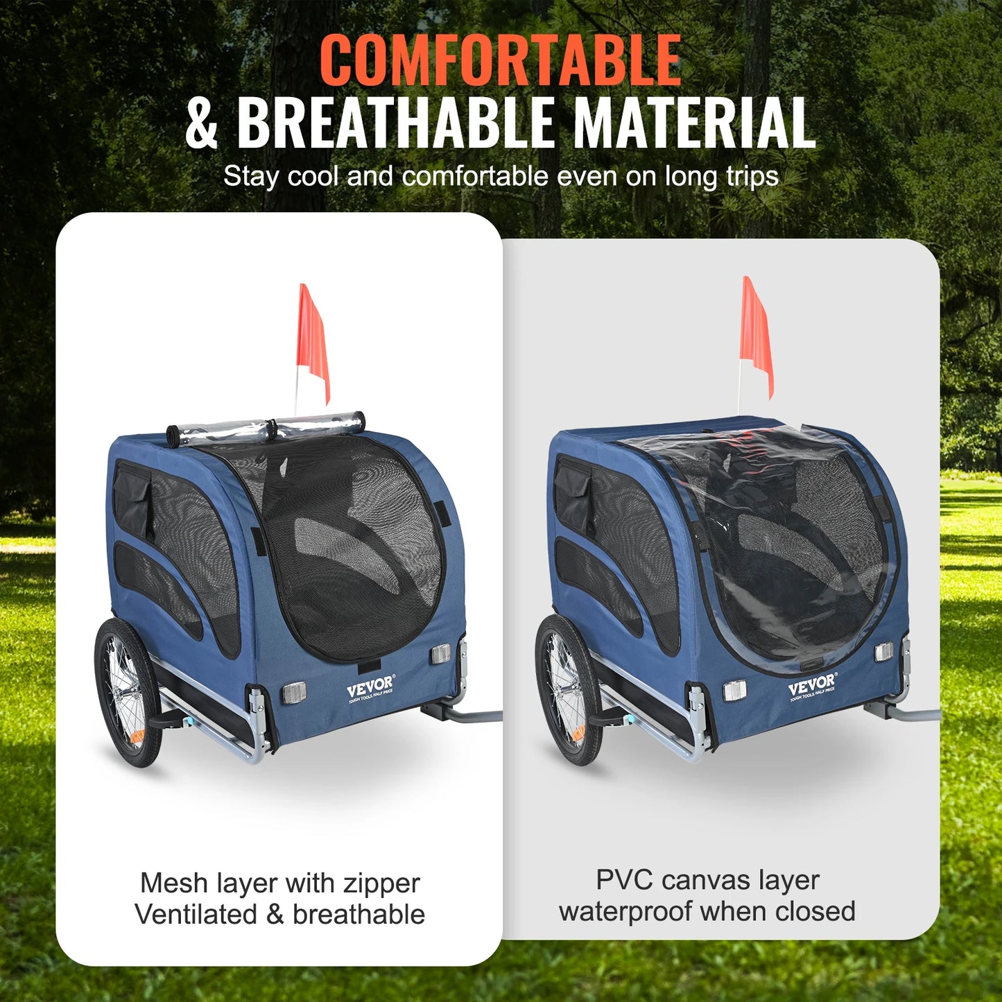 SucceBuy Pet Cart Bicycle Carrier Dog Trailer Reflectors