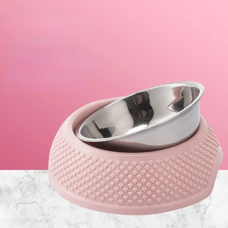 Hignconcerned Dog Stainless Steel Feeding Bowl Tableware