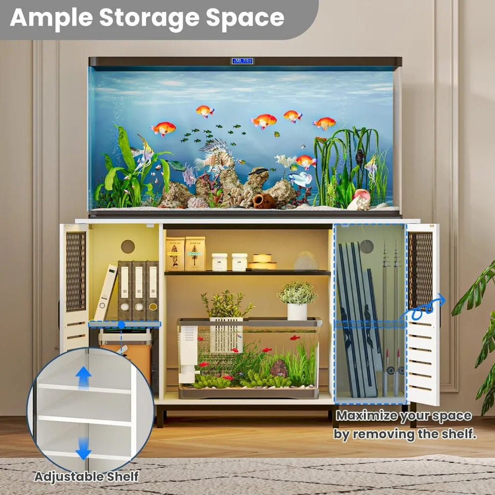 Turtle Repti Heavy Duty Aquarium Stand With Power Outlets LED