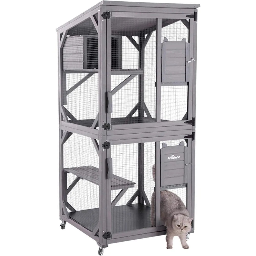 RBX Catio On Wheels Outdoor Cat Enclosure With Roof