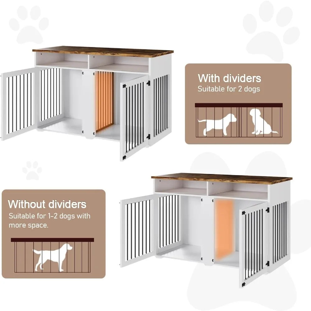 Hign-Concerned Masterpiece Wooden Dog Crate With Storage