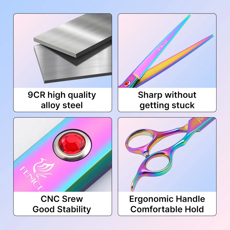 Fenice Dog Grooming Scissors Stainless Steel Household Set