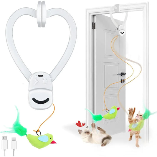 Hign Concerned Interactive Cat Toy Automatic Feather Wand