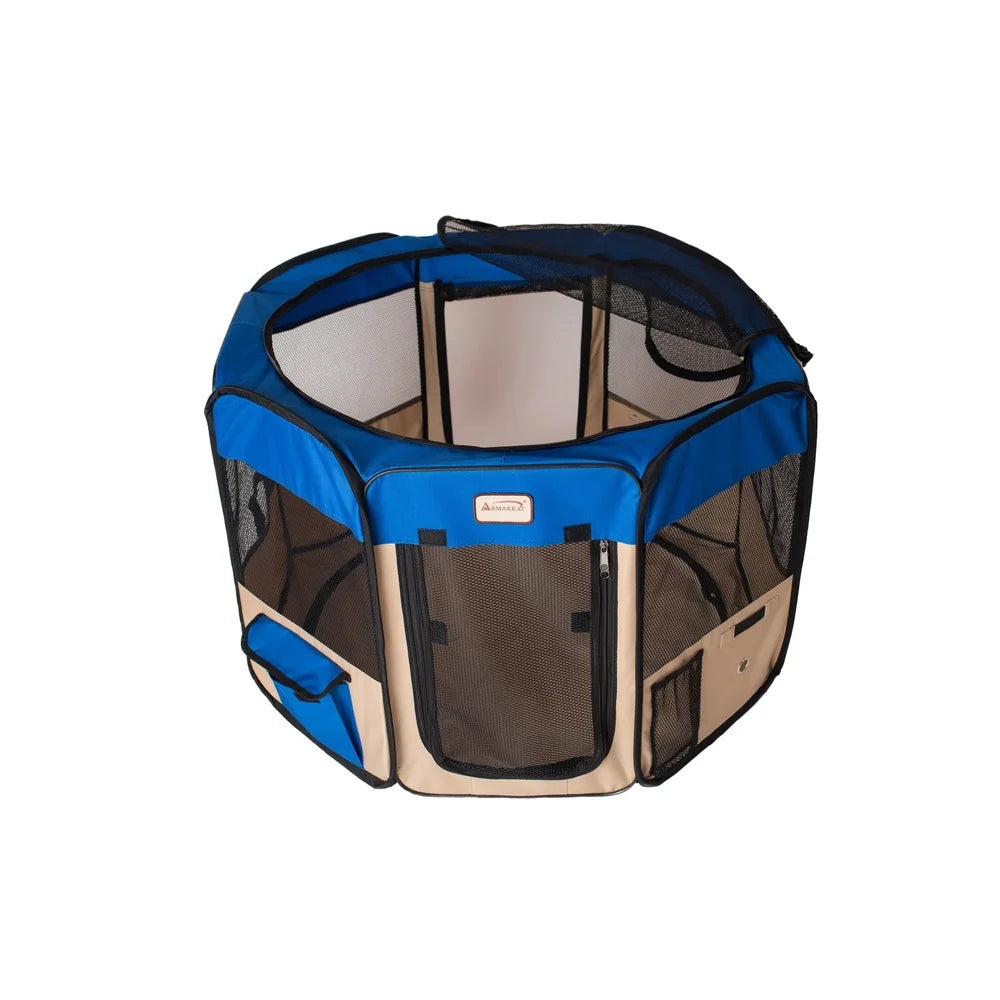 DUTRIEUX Portable Pet Playpen Zip Top Treat Pocket