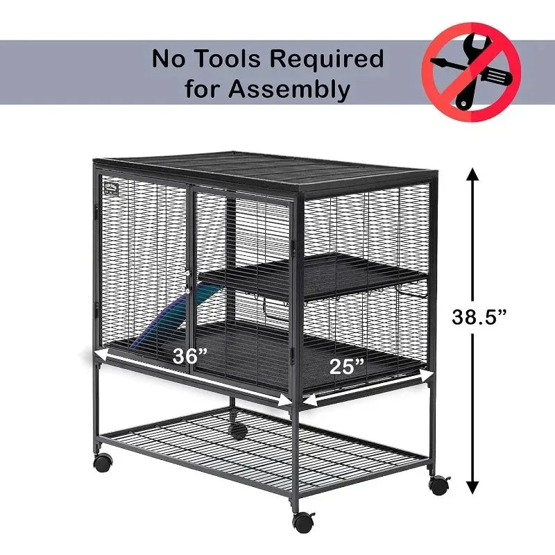 Deluxe Critter Nation Single Unit Cage Model 161 Pans Ramps