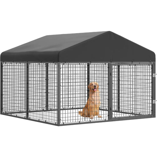 Hign-concerned Heavy Duty Outdoor Dog Kennel Enclosure Roof