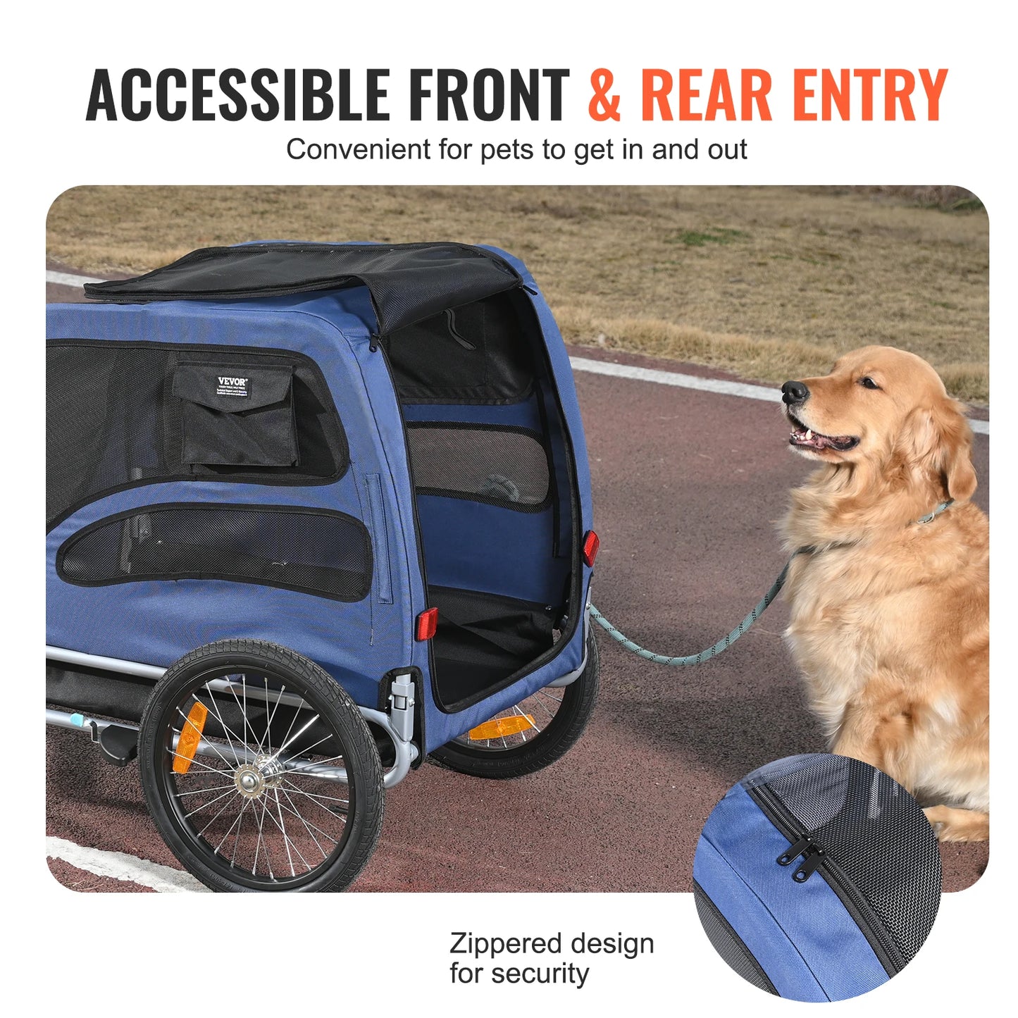 SucceBuy Pet Cart Bicycle Carrier Dog Trailer Reflectors