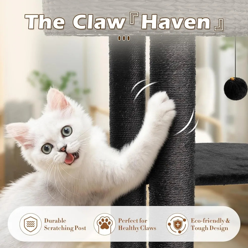 DAFIFY Modern Cat Tree Indoor Cats With Sisal Scratching