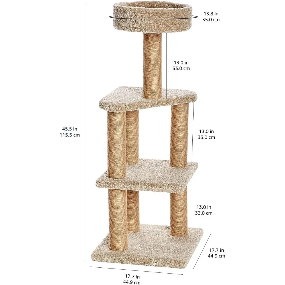 Amazon Basics Cat Tree Indoor Multi Level Climbing Tower