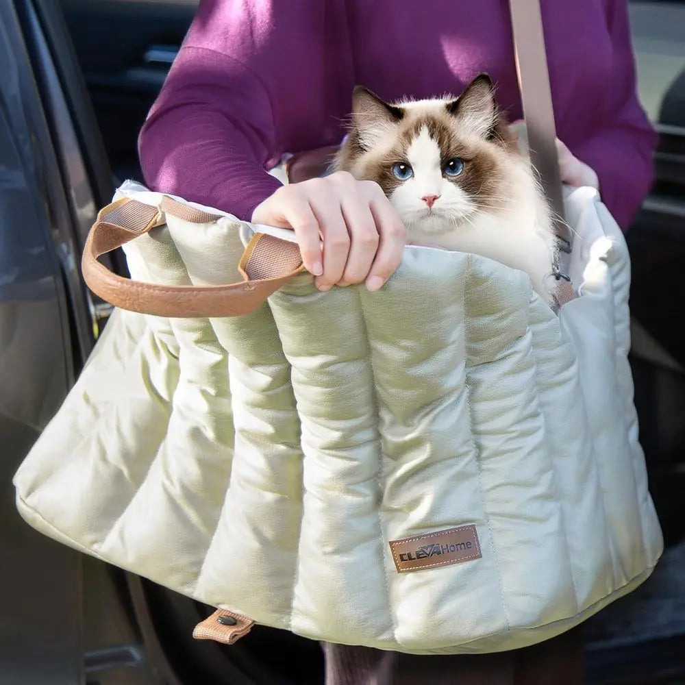 Dog Car Seat Travel Carrier Pet Bed Non Slip Booster