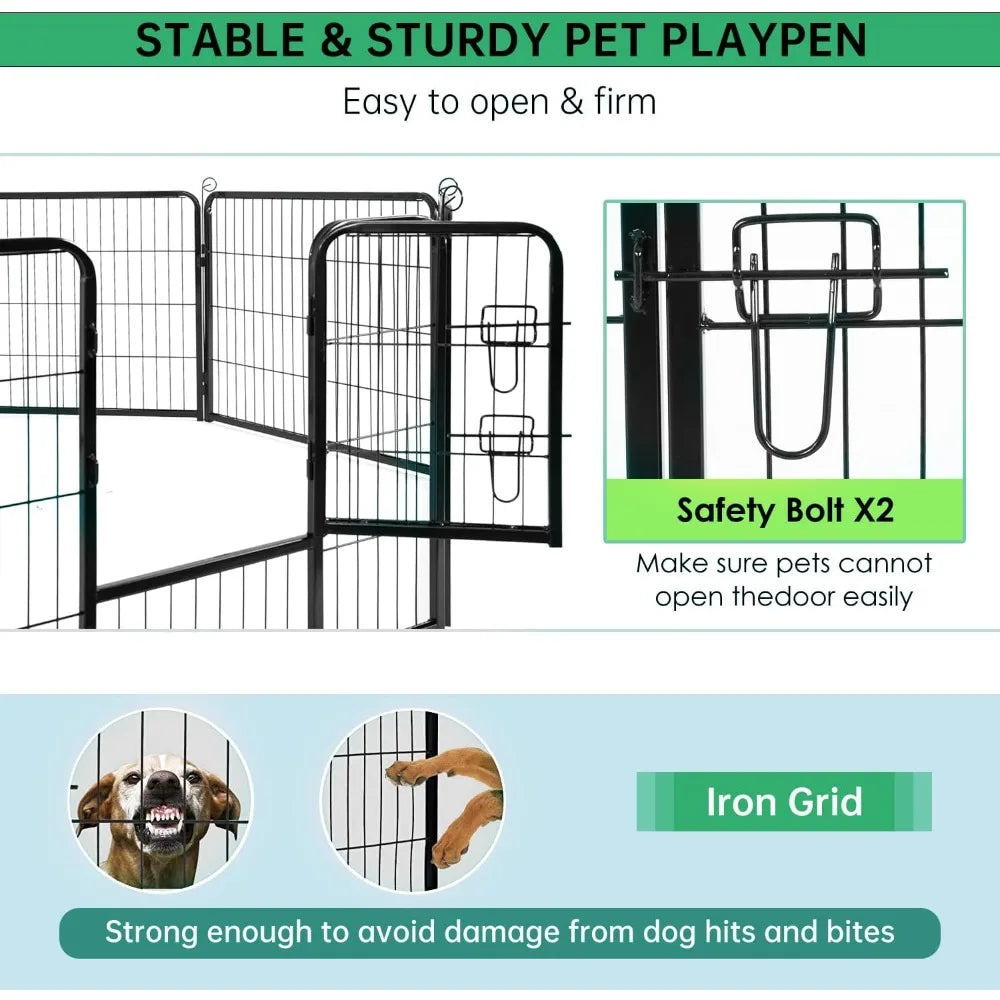 BestPet Dog Playpen Indoor Outdoor With Doors 16 Panels