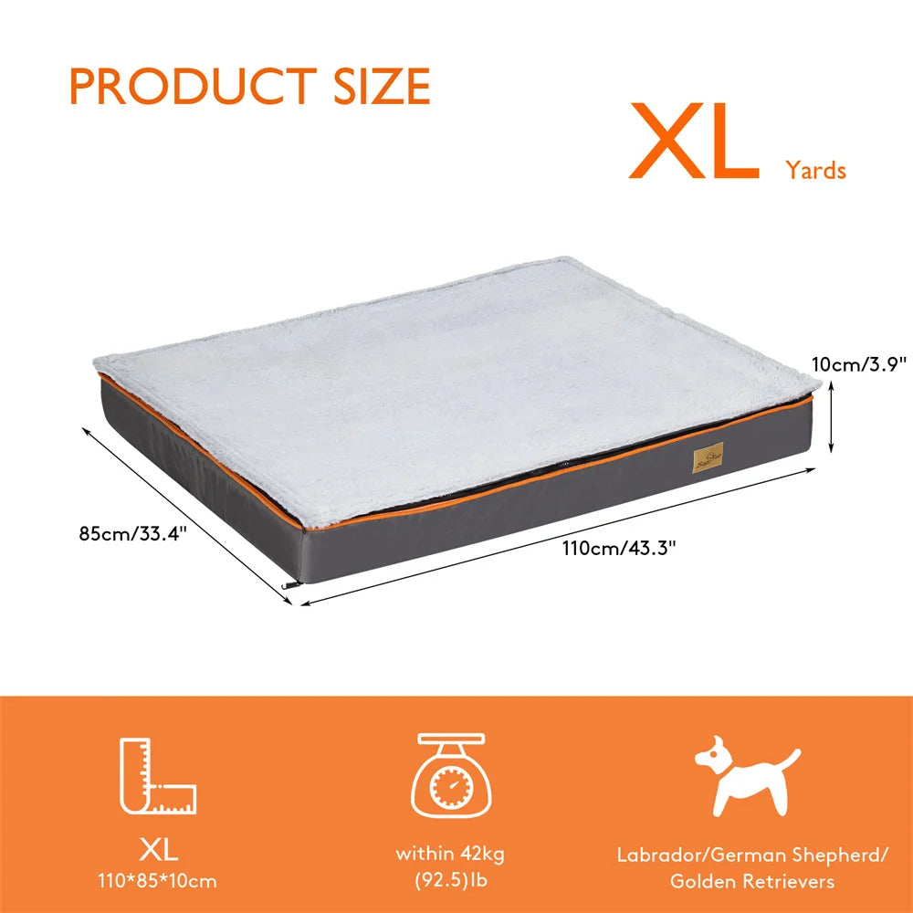 BORWARTCN Premium Orthopedic Memory Foam Dog Bed Waterproof