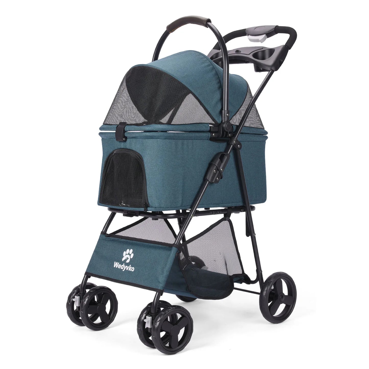 Three-In-One Pet Stroller With Removable Carrier For Small Pets